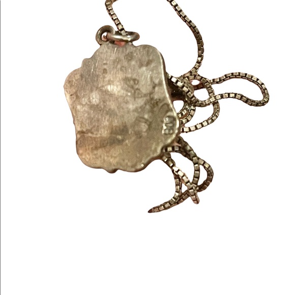 Antique 800 sterling silver shell cameo marcasite necklace Marcasite - Picture 11 of 12